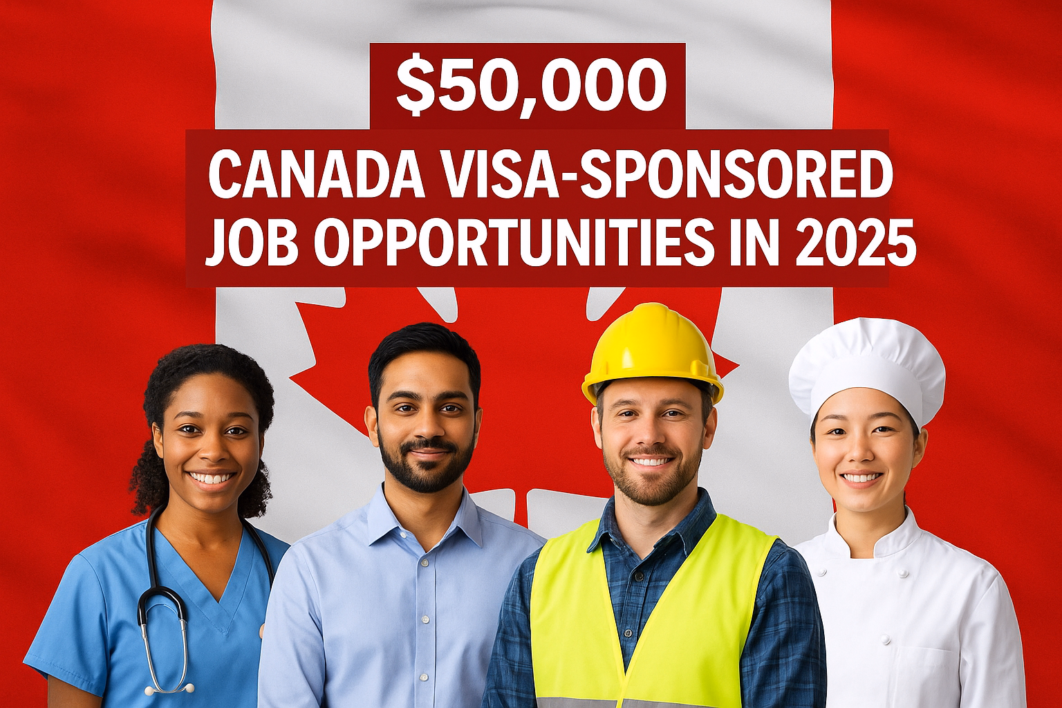 $50,000 monthly job opportunities in Canada with free visa sponsorship